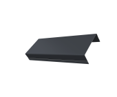 Ламель обратная стартовая/финишная забора жалюзи Texas 53мм для калиток и ворот (с заполнением ламелями 125) 0,45 Drap TwinColor RAL 7024 мокрый асфальт Центр Кровли