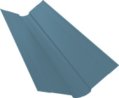 Планка ендовы верхней фигурной 100х100 Grand Line 0,45 Drap TX RAL 5024 пастельно-синий (3м) Центр Кровли