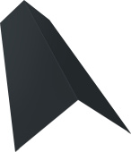 Планка конька плоского 145х145 Grand Line 0,5 Velur RAL 7016 антрацитово-серый (3м) Центр Кровли