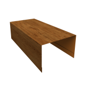 Крышка для забора из сайдинга (Блок-хаус new) 0,45 Print Elite Golden Wood TwinColor (2,5м) Центр Кровли