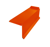 Планка торцевая сегментная 20мм Grand Line Правая 0,45 ПЭ с пленкой RAL 2004 оранжевый Центр Кровли