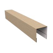 Планка боковая для забора из сайдинга (Блок-хаус new) 0,45 Print Elite Milky Wood TwinColor (2,06м) Центр Кровли