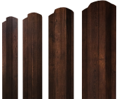 Штакетник М-образный B фигурный 0,45 Print Premium Cherry Wood Dark FTC Центр Кровли