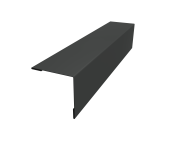 Планка завершающая 50х50 жалюзи Milan 0,5 Velur X RAL 7016 антрацитово-серый (2,5м) Центр Кровли