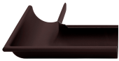 Угол желоба внешний 90 гр 125 мм Matte PU RAL 9005 Центр Кровли
