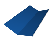 Планка ендовы нижней 300х300 0,45 PE с пленкой RAL 5005 сигнальный синий (3м) Центр Кровли