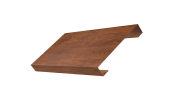 Ламель лицевая 125 забора жалюзи Texas 0,45 Print Premium с пленкой Golden Wood Fresh TwinColor Центр Кровли