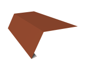 Планка карнизная для мягкой кровли 65х50 Grand Line Фартук S1 карнизный 0,5 Сатин матовый RAL 8004 терракота (3м) Центр Кровли