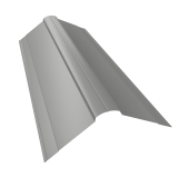 Планка конька фигурного 150x150 0,5 Satin с пленкой RAL 9006 бело-алюминиевый (3м) Центр Кровли