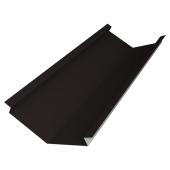 Планка ендовы нижней для композитной черепицы 140х140 0,5 Satin с пленкой RAL 9005 черный (3м) Центр Кровли