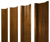 Штакетник П-образный В с прямым резом 0,45 Print Elite Golden Wood TwinColor Центр Кровли