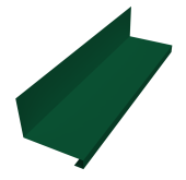 Планка примыкание нижнее к трубе фальц 0,45 PE-Double с пленкой RAL 6005 зеленый мох (3м) Центр Кровли