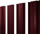 Штакетник М-образный B с прямым резом Grand Line 0,4 PE RAL 3005 красное вино Центр Кровли