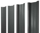 Штакетник П-образный В с прямым резом 0,45 PE RAL 7005 мышино-серый Центр Кровли