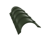 Планка конька полукруглого 0,5 Satin Matt TX RAL 6020 хромовая зелень (1,97м) Центр Кровли
