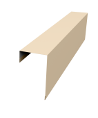 Планка торцевая фасадная фальц 65мм 0,5 Satin с пленкой RAL 1015 светлая слоновая кость (2м) Центр Кровли