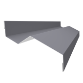 Планка примыкания внакладку 25х17х35х17 0,5 Satin с пленкой RAL 7004 сигнальный серый (3м) Центр Кровли