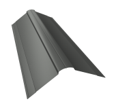 Планка конька фигурного 150x150 0,45 PE с пленкой RAL 7005 мышино-серый (2м) Центр Кровли