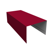 Крышка для забора из сайдинга ЭкоБрус 0,45 PE RAL 3003 рубиново-красный (3м) Центр Кровли