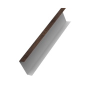 Декоративная накладка на столб универсальная 62х55 для забора жалюзи 0,45 Print-double Elite Antique Wood (2,5м) Центр Кровли