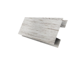 Планка H-образная Экобрус 0,45 Print Elite с пленкой Snow Wood TwinColor (3м) Центр Кровли