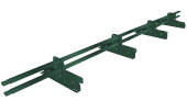 Снегозадержатель трубчатый для фальца Премиум d 45х25 RAL 6000 (3м) оцинкованный Центр Кровли