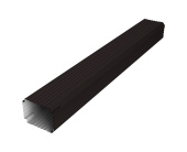 Труба гофрированная Vortex Lite Matt 76х102х1000мм RAL 9005 черный Центр Кровли