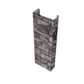 Полустолб для С21 0,45 Print Elite с пленкой Fine Stone TwinColor (L2,5) Центр Кровли