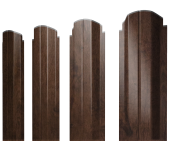 Штакетник П-образный А фигурный 0,4 Print Premium Antique Wood TwinColor Центр Кровли