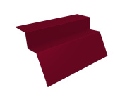 Планка карнизная для металлочерепицы квинта Uno 0,45 PE с пленкой RAL 3003 рубиново-красный (3м) Центр Кровли