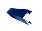 Угол внешний сложный фальц 0,45 PE с пленкой RAL 5002 ультрамариново-синий (3м) Центр Кровли