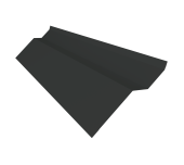 Планка примыкания внакладку Grand Line Фартук S6 пристенный накладной 0,5 Сатин матовый ТХ RAL 7016 антрацитово-серый (3м) Центр Кровли