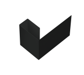 Финишный профиль фибросайдинга 0,45 PE-Double с пленкой RAL 7016 антрацитово-серый (2м) Центр Кровли