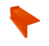 Планка торцевая сегментная 20мм Grand Line Левая 0,45 ПЭ с пленкой RAL 2004 оранжевый Центр Кровли