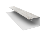 Планка П-образная завершающая сложная (КД) 0,45 Print Elite Snow Wood TwinColor (2м) Центр Кровли