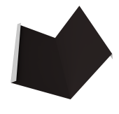 Планка примыкания 115х115 Grand Line Фартук S4 пристенный уголовой 0,5 Сатин матовый ТХ RAL 9005 черный (2м) Центр Кровли