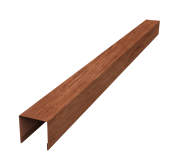 Планка вертикальная лицевая для забора жалюзи Palermo 0,45 Print Premium Rowan Fresh TwinColor (1,8м) Центр Кровли