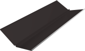 Планка ендовы нижней с компенсатором Grand Line 0,5 Satin с пленкой RR 32 темно-коричневый (2м) Центр Кровли