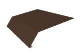 Планка карнизная 135х50 Grand Line Фартук S14 над желобом 0,5 Сатин матовый RAL 8017 шоколад (2м) Центр Кровли