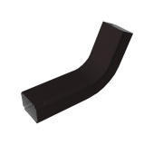 Колено трубы гофрированное Vortex Lite Matt 76х102 мм RAL 9005 черный Центр Кровли
