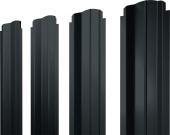 Штакетник П-образный B фигурный Grand Line 0,45 Drap TR RAL 7016 антрацитово-серый Центр Кровли