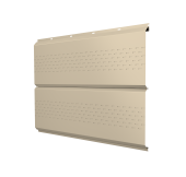 Софит ЭкоБрус new c перфорацией 0,5 Satin с пленкой RAL 1015 светлая слоновая кость Центр Кровли