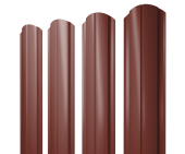 Штакетник Полукруглый Slim фигурный 0,45 PE RAL 3009 оксидно-красный Центр Кровли