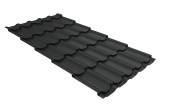 Металлочерепица "Квинта плюс" ("Kvinta plus") 0,5 Satin Matt TX RAL 7016 антрацитово-серый Центр Кровли