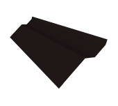 Планка примыкания внакладку Фартук S6 пристенный накладной 0,5 Satin Matt RAL 9005 черный (3м) Центр Кровли