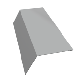 Планка карнизная 120х80 0,45 PE с пленкой RAL 9006 бело-алюминиевый (2м) Центр Кровли