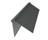 Планка конька плоского 220х50х220 0,45 PE с пленкой RAL 7005 мышино-серый (3м) Центр Кровли