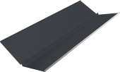 Планка ендовы нижней с компенсатором Grand Line 0,5 PE lite с пленкой RAL 7024 мокрый асфальт (2м) Центр Кровли