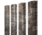Штакетник Полукруглый Slim с прямым резом 0,45 Print Elite King Stone TwinColor Центр Кровли