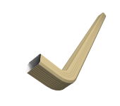 Труба гофрированная Vortex Lite 76х102х3000мм с коленом PE RAL 1014 слоновая кость Центр Кровли